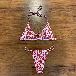 BUNDLE: Shein patterned bikini set & bandeau